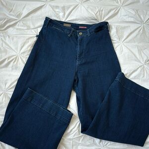 PILCRO THE SKIPPER ANTHROPOLOGY LONG HIGH-RISE PETITE JEANS